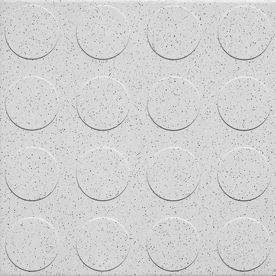 Security Tactile Tile Dotti White Grey Matte Corund 8" x 8"