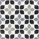 Floor Tiles Frammenti Azzurro Fiore Natural 8" x 8"
