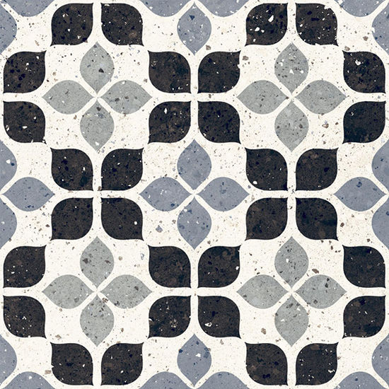 Floor Tiles Frammenti Azzurro Fiore Natural 8" x 8"
