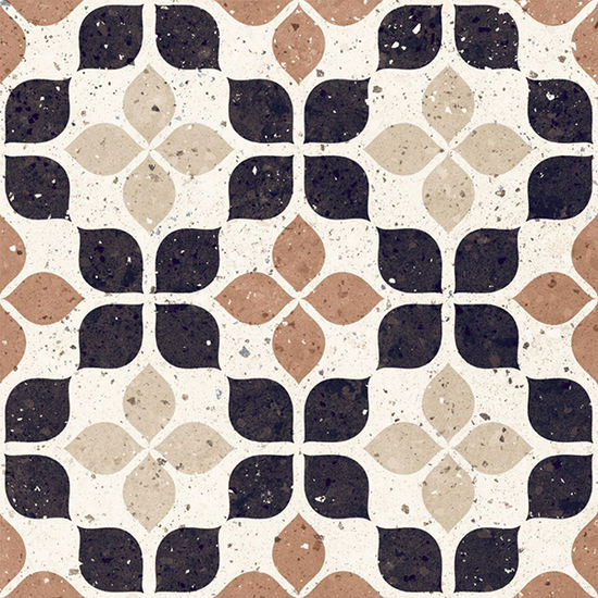 Floor Tiles Frammenti Terracotta Fiore Natural 8" x 8"