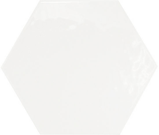 Tuiles plancher Hexatile Brillo Blanco Poli 7" x 8" (10.76 pi²/boîte)