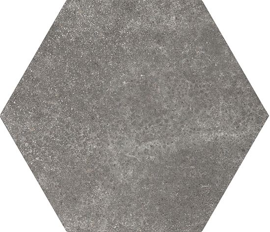 Tuiles plancher Hexatile Cement Black Mat 7" x 8" (10.76 pi²/boîte)