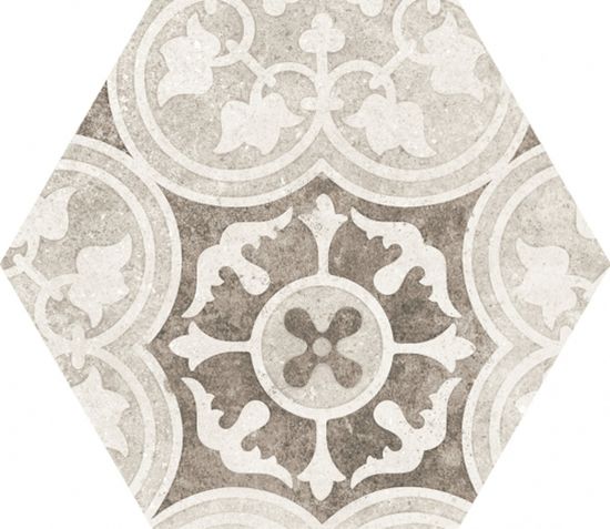 Floor Tiles Hexatile Cement Garden Grey Matte 7" x 8"