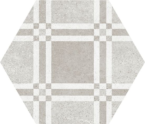 Tuiles plancher Hexatile Cement Geo Grey Mat 7" x 8" (7.69 pi²/boîte)
