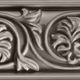 Wall Tiles Retroclassique Pewter Polished Floral Listello 3" x 6"