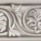 Wall Tiles Retroclassique Silver Polished Floral Listello 3" x 6"