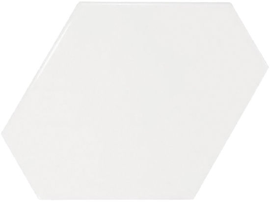 Wall Tiles Scale Benzene White Glossy 4-1/2" x 5"