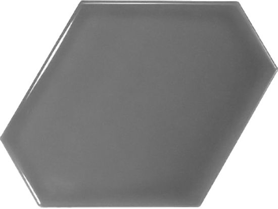Wall Tiles Scale Benzene Dark Grey Glossy 4-1/2" x 5"