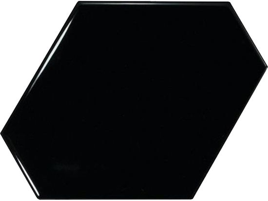 Wall Tiles Scale Benzene Black Glossy 4-1/2" x 5"