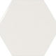 Tuiles murales Scale Hexagon White Poli 4" x 5"