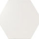 Wall Tiles Scale Hexagon White Matte 4" x 5"