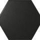 Wall Tiles Scale Hexagon Black Matte 4" x 5"