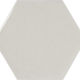 Wall Tiles Scale Hexagon Light Grey Polished 4" x 5"