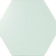 Wall Tiles Scale Hexagon Mint Polished 4" x 5"
