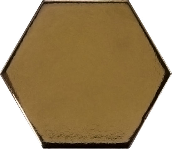 Wall Tiles Scale Hexagon Metallic Polished 4" x 5"