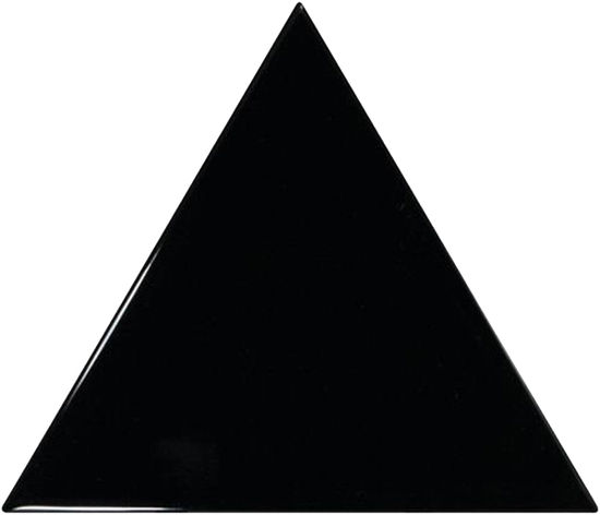 Wall Tiles Scale Triangolo Black Glossy 4-1/2" x 5"