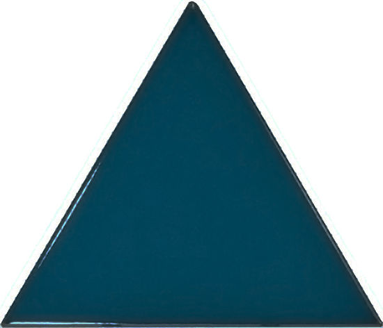 Wall Tiles Scale Triangolo Electric Blue Glossy 4-1/2" x 5"