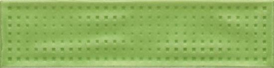 Wall Tiles Slash Apple Green Glossy Textured 3" x 12"