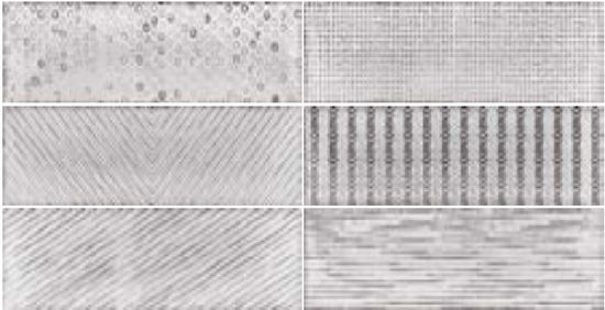 Wall Tiles Splendours Fabric Grey Glossy 3" x 12"