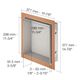 DESIGN-NICHE Shower Niche Aluminum Greige 12" x 12"