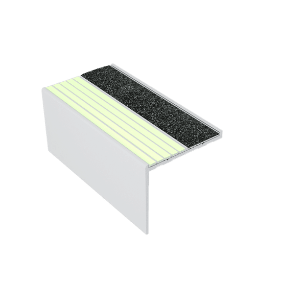 Ecoglo RFA7B-E40 Nez de marche photoluminescent avec bande antidérapante noire 2.19" x 10'