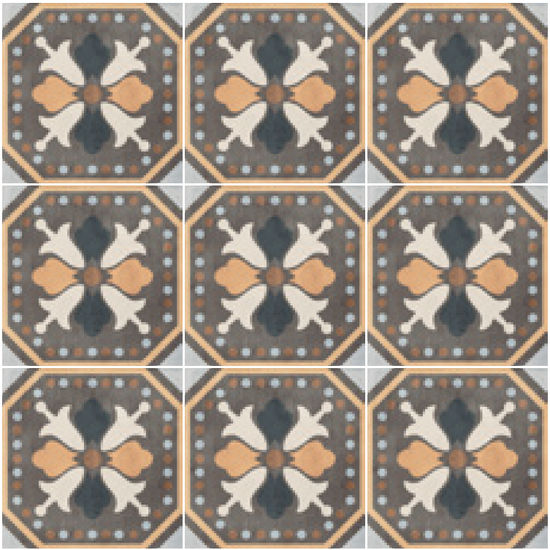 Floor Tiles Patchwork Colors 03 Matte 8" x 8"