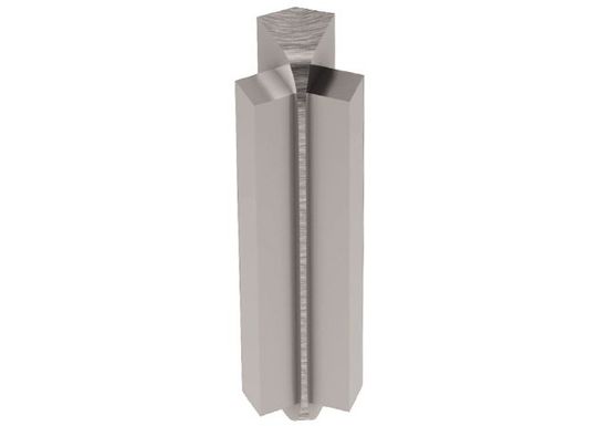 RONDEC-STEP Inside Corner 135° with Vertical Leg 2-1/4" Anodized Aluminum Brushed Chrome 5/16" (8 mm)