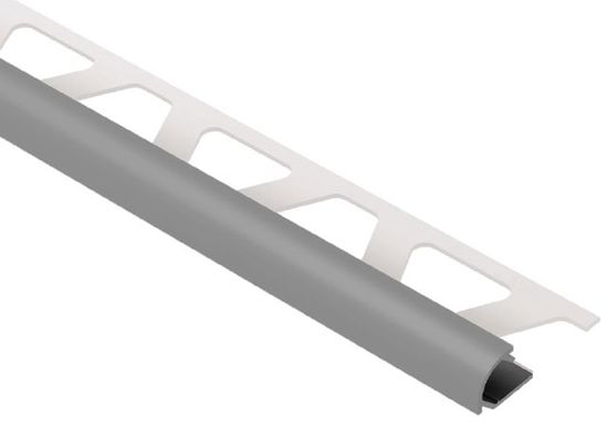 RONDEC Bullnose Trim Aluminum Metallic Grey 1/4" (6 mm) x 8' 2-1/2"