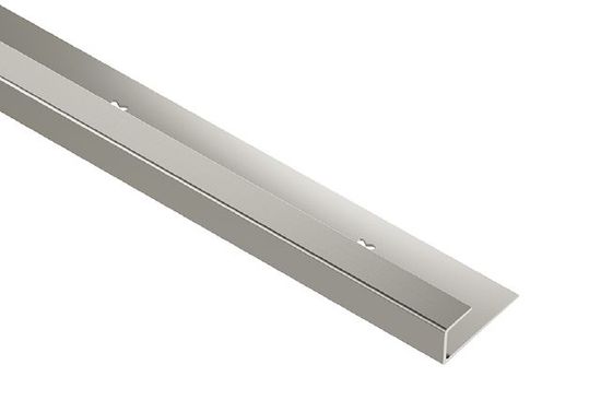 VINPRO-S Resilient Surface Edge Profile Anodized Aluminum Brushed Nickel 21/64" (8.5 mm) x 8' 2-1/2"