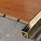 Duct for Floor Coverings Procanal Polished Brass 10 x 10 mm