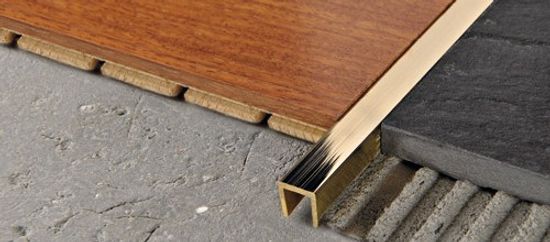 Duct for Floor Coverings Procanal Natural Brass 10 x 10 mm