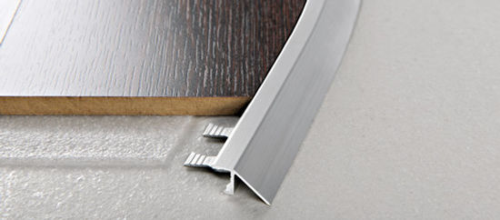 Transition Profile Proslider Curve Anodized Aluminium Silver 10 mm