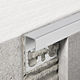 Tile Edge Trim Profile Projolly Square Polished Aluminium Chrome 12.5 mm