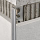 L-shaped Profile Proterminal with Protective Film Satined Stainless Steel 12.5 mm