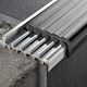 Profile for Stair Prostair Natural Aluminium with Vinyl Resin/Rubber Insert Black 10 mm