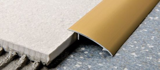 Profilé d'extrémité/raccord arrondi Protrans auto-collant aluminium anodisé argent 6/13 mm