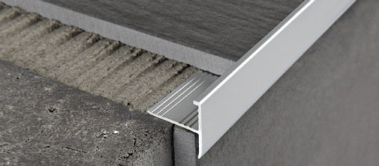 Profile for stair Protermstep All Anodized Aluminium Silver 10 mm