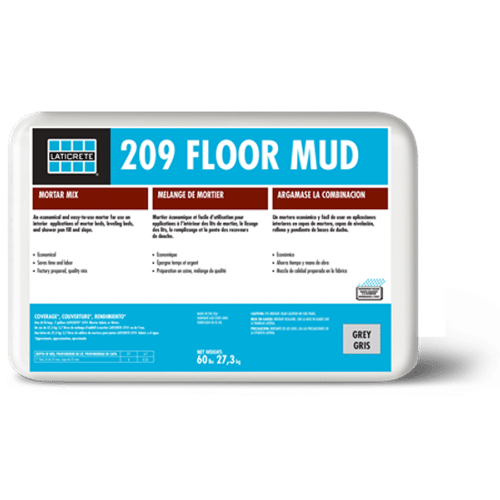 Floor Mud 209 - to mix with 3701 - Grey 60 lb