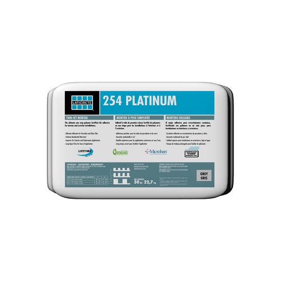 254 Platinum Thin-Set Mortar Grey 50 lb