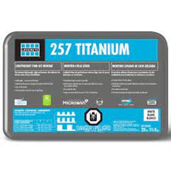 257 Titanium Thin-Set Mortar White 25 lb