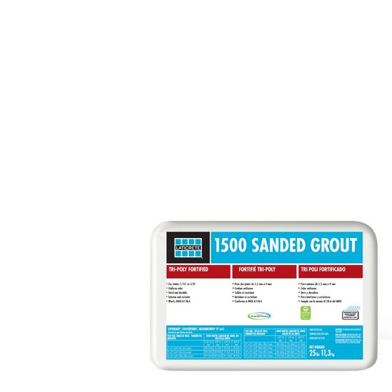 1500 Sanded Grout #44 Bright White 25 lb