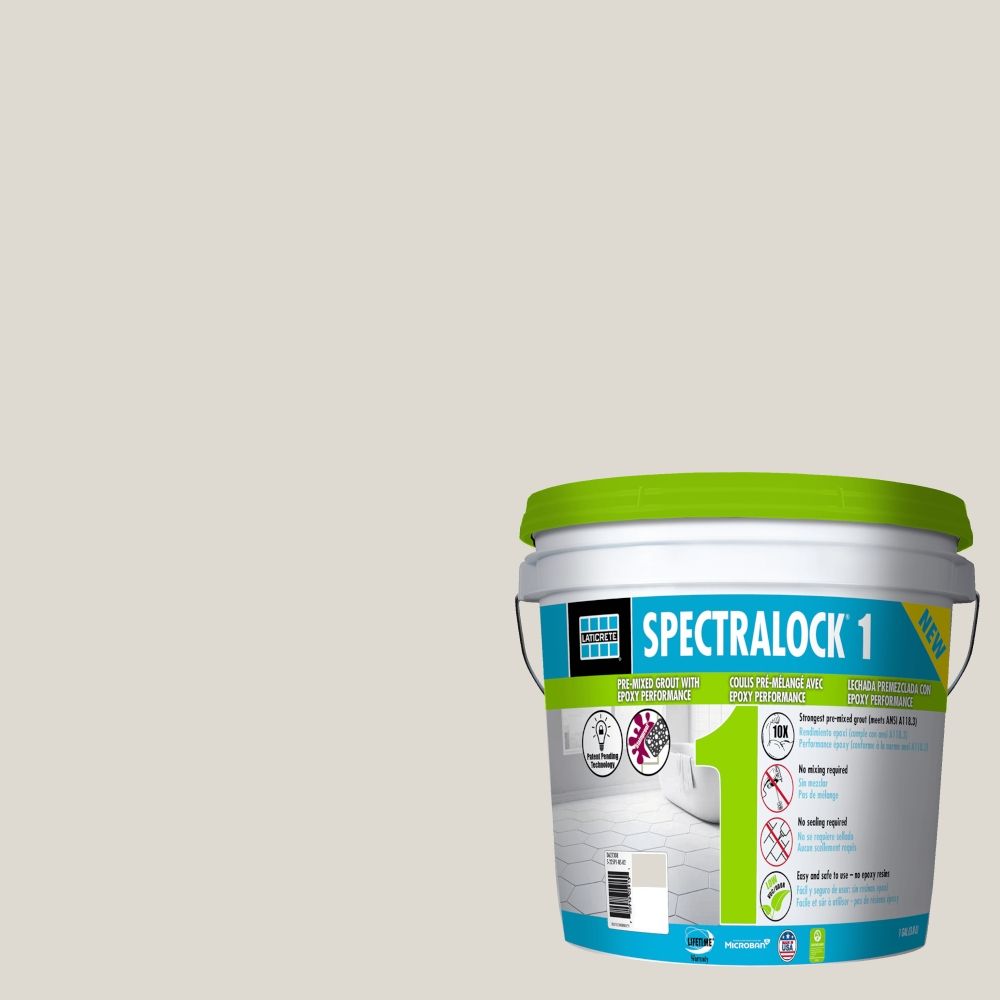 Laticrete Spectralock One Pre-mixed grout #90 Light Pewter 1 gal (3190 ...