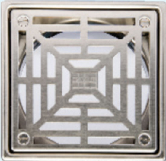 Hydro Ban Brushed Stainless Drain Grate 4" x 4"