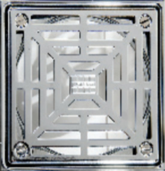 Hydro Ban Polished Stainless Drain Grate 4" x 4"