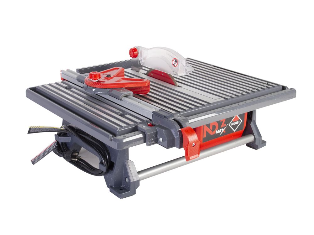 Tile saw deals with sliding table