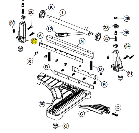 Tile Cutter Accessory Left Hand Standard