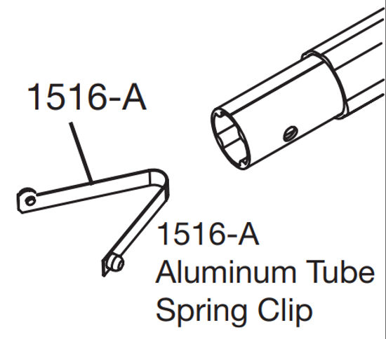 Pince à ressort pour tube de tension en aluminium no. 516-517