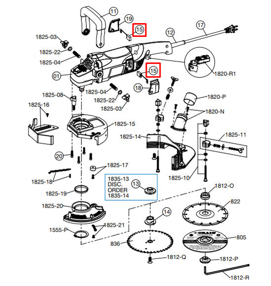 Ensemble de brosses de remplacement pour système motorisé pour no. 835 (paquet de 2)