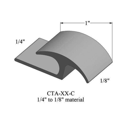 Réducteur en vinyle Bedrock #TA6 1" (25.4 mm) x 12'