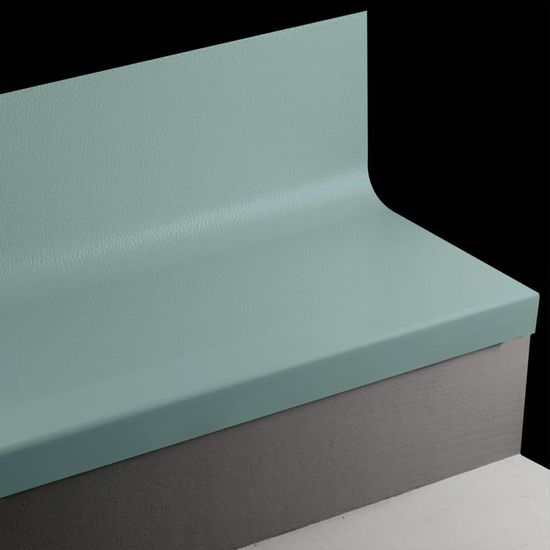 Angle Fit Rubber Stair Tread Raised Round #VM5 Dream Teal with Grit Tape 36"